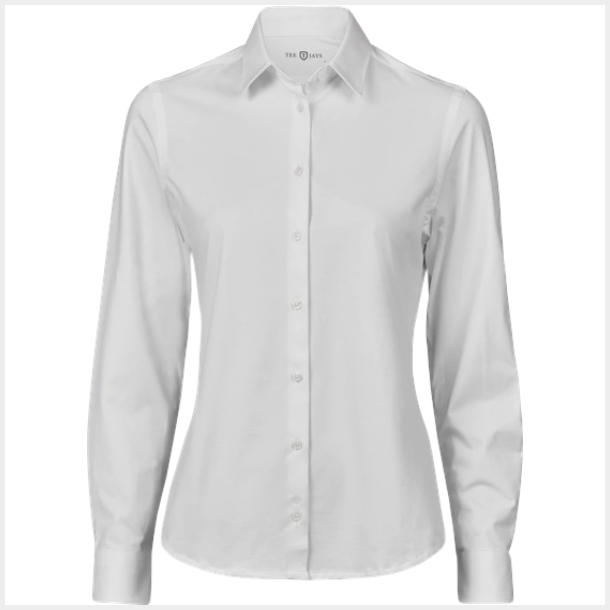 TeeJays Aktiv Str�k Skjorte - Dame - Hvid