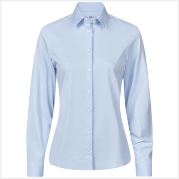 TeeJays Aktiv Str�k Skjorte - Dame - Lysebl�