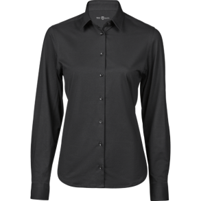 TeeJays Aktiv Str�k Skjorte - Dame - Sort