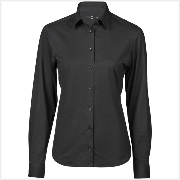 TeeJays Aktiv Str�k Skjorte - Dame - Sort