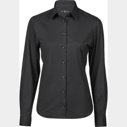 TeeJays Aktiv Str�k Skjorte - Dame - Sort