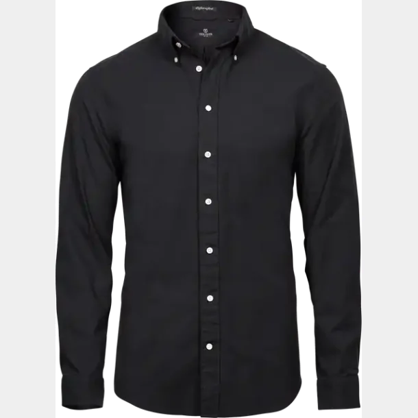 TeeJays Perfect Oxford Skjorte - Herre - Sort