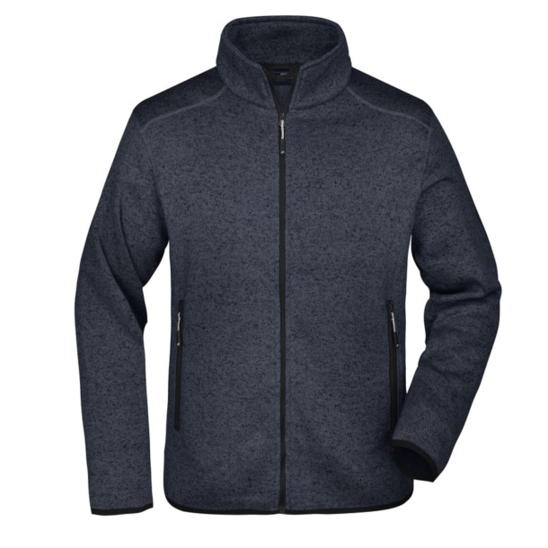 Strikket Fleece Dark Grey/Melange Men
