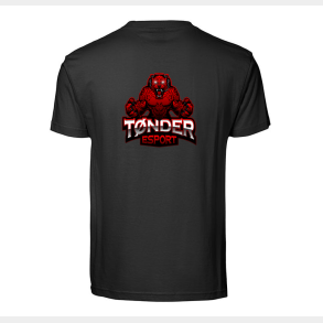 T-shirt sort med stor logo front