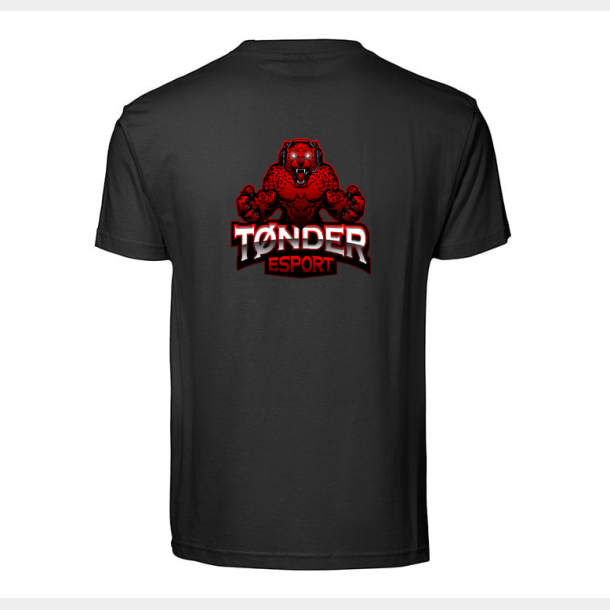 T-shirt sort med stor logo front