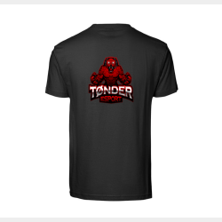 T-shirt sort med stor logo front