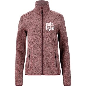 T�nder Festival Strik Fleece TF logo  - Dame - Lys Mahogni 